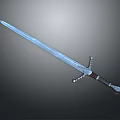 Decorative Medieval Weapon Sword With Long Metal Blade And Ornate Hilt Design