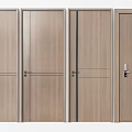 Modern Flush Doors In Various Styles With Wooden Finish And Sleek Handles