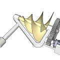 Industrial Equipment With Precision Metal Gear Turbine Blade And Mechanical Shaft