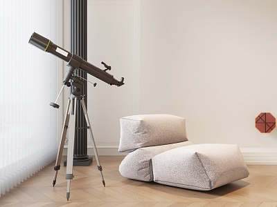 Single Sofa Casual Sofa Lazy Sofa Telescope 3d model