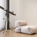 Single Sofa Casual Sofa Lazy Sofa Telescope 3d model