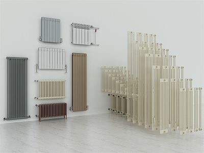 Modern heating pipe indoor wall-mounted radiator heater 3d model