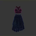 Elegant Black Evening Dress With Fitted Bodice And Layered Tulle Skirt