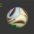 Hankook White Soccer Ball With Black And Orange Stripes As Professional Sport Equipment