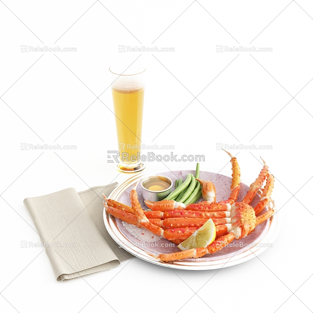 food crab juice hairy crab crab meat model