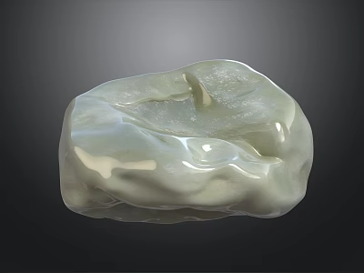 Light Green Decorative Ornament Set With Wavy Texture And Glossy Surface 3d model