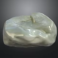 Light Green Decorative Ornament Set With Wavy Texture And Glossy Surface