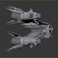 Futuristic Sci Fi Mechanical Structure With Metallic Components And Intricate Design