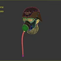 Modern gas mask sci-fi gas mask gas mask respirator 3d model