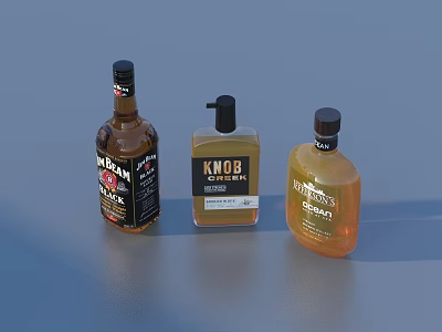 Knob Creek Bourbon Whiskey And Bardstown Spirits Bottles Collection 3d model