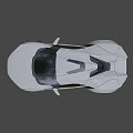 White Sports Car With Sleek Aerodynamic Design And Modern LED Headlights