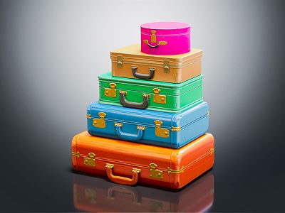 Modern Luggage Suitcase model