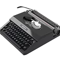 Vintage Black Office Appliance Classic Manual Typewriter with Retro Design