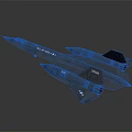 Modern Fighter Reconnaissance Aircraft Blackbird Reconnaissance Aircraft Blackbird Fighter 3d model