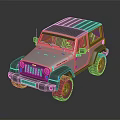 Silver And Black Off Road Vehicle With Hardtop Large Tires And Front Grille Design