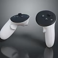 Ergonomic Wireless Gaming Controllers In White And Black With A B X Y Buttons