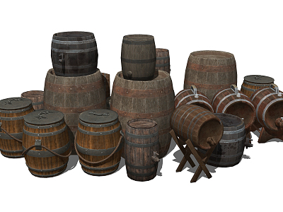 Modern Wine Barrel model