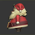 Cartoon Santa Claus Game And Movie Character With Red Hat White Beard And Brown Belt