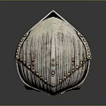 Medieval Metal Helmet With Leather Straps And Rivets Historical Armor Design
