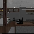 Modern Coffee Shop Interior Design Featuring Wooden Bar Counter Comfortable Tables And Soft Lighting