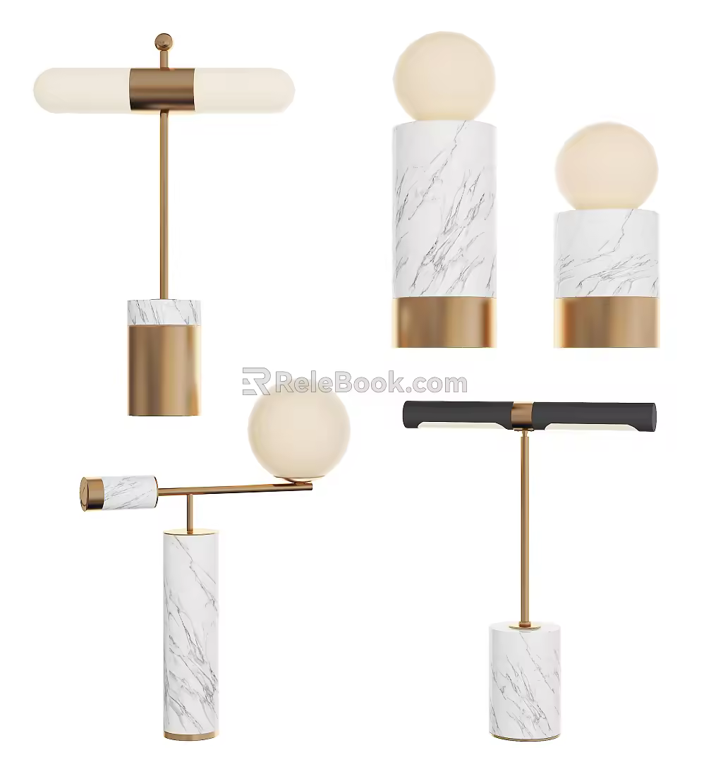 Modern table lamp 3d model
