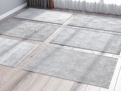 Modern Square Carpet Carpet Combo 3d model
