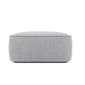 Modern Gray Fabric Ottoman With Textured Surface For Living Room Decor