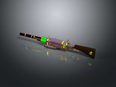 rifle semi-automatic rifle combat rifle battle rifle carbine war rifle attack rifle 3d model