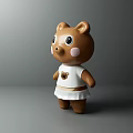 Cute Bear And Pig Figurine Decorative Ornament Set With Various Colors And Outfits