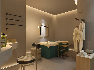 Quiet beauty salon massage bed massage nail salon hair salon 3d model