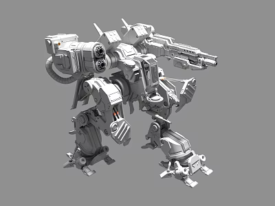 Smart Machine Featuring Advanced Mechanical Structure Weapon System And Articulated Joints 3d model