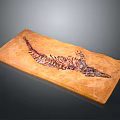 Paleontologist Examining Detailed Ancient Reptile Fossil Skeleton On Display Slab