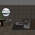 Modern Chess and Card Room Chess and Card Room Mahjong Room Mahjong Table and Chair 3d model