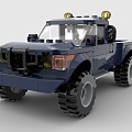 LEGO toy blocks pickup truck jeep buggy 3d model