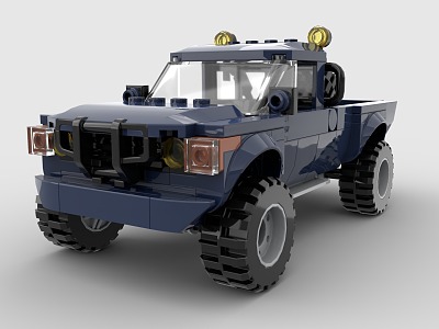 LEGO toy blocks pickup truck jeep buggy 3d model