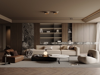 Modern Italian Light Luxury Home Living Room Sofa Coffee Table Combination Leisure Sofa Chair Decorations Jewelry Ornaments Background Wall 3d model