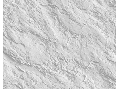 White Textured Wall Surface With Rough Stone Like Texture For Interior Design 3d model