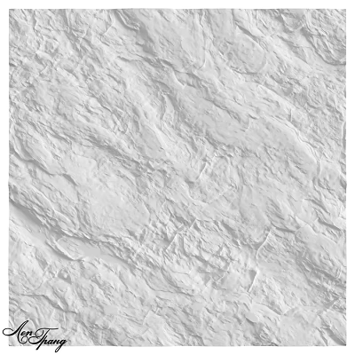 White Textured Wall Surface With Rough Stone Like Texture For Interior Design 3d model
