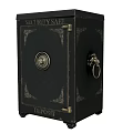 Black Security Safe With Deposit Label Lock And Metal Handle For Home