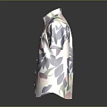 Casual Summer Short Sleeve Shirt Design With Colorful Floral Leaf Pattern