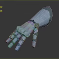 Metallic Prosthetic Hand Design With Articulated Fingers And Shiny Surface