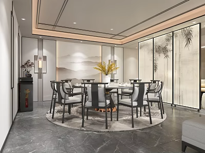 New Chinese Club Reception Area 3d model