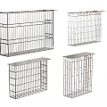 Various Metal Storage Racks With Open Wire Design And Multi Layer Structure 3d model