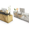 Modern reception desk Personalized front desk combination 3d model