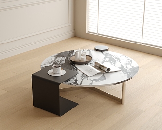 Modern round coffee table 3d model