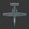 Gray Military Space Plane Model With Twin Engines Shark Mouth And Wing Mounts