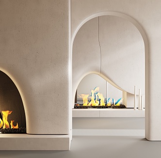 modern fireplace stove 3d model