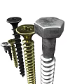 Assorted Hardware Tools Featuring Various Size Screws With Different Head Types For DIY Projects