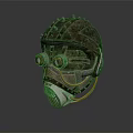 Vintage Steampunk Metal Helmet With Dual Goggles Rivets And Copper Pipes