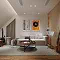 Modern Loft Piano Room With Music Decor And Instruments